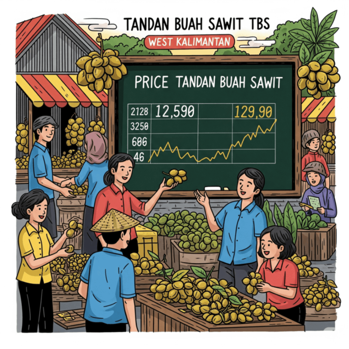 Harga TBS Sawit Pekebun Kalbar Periode Juni III 2025, Naik Atau Turun