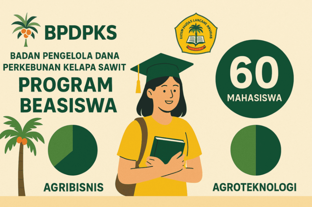 Unilak-BPDPKS Gebyar 60 Beasiswa untuk Agribisnis dan Agroteknologi, Berikut Link Pendaftaran